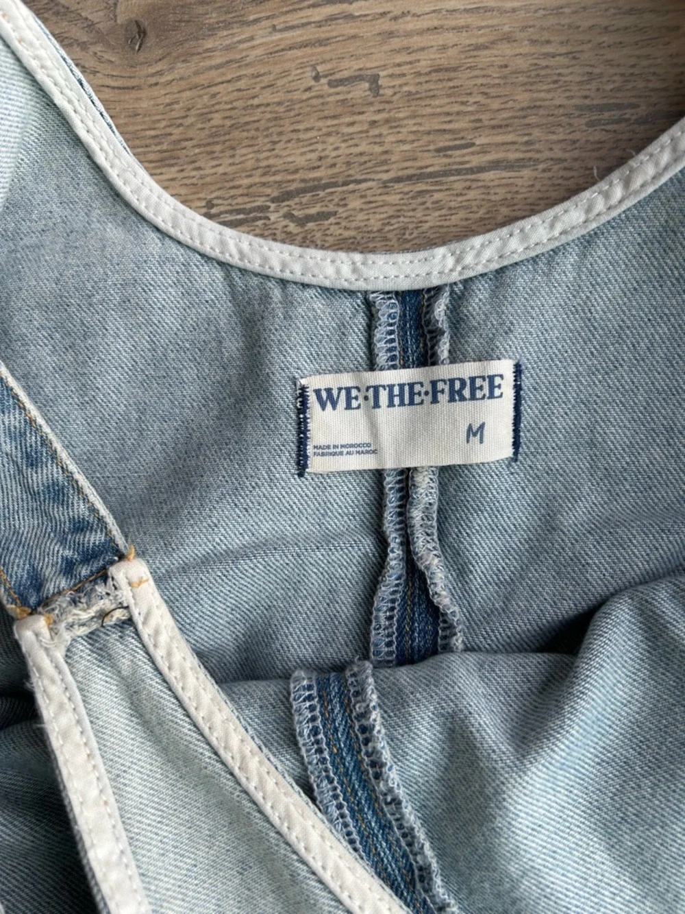 We the Free Denim Short Overalls Romper - Blue - Picture 7 of 9
